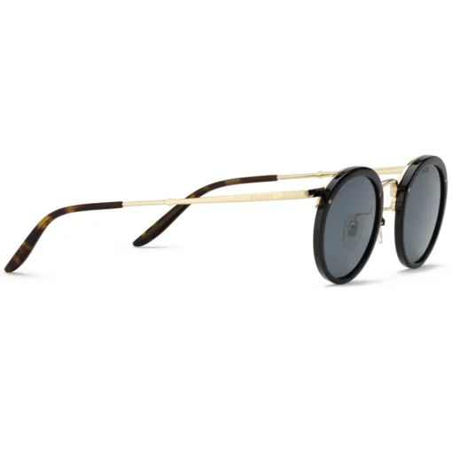Gucci Eyewear Sunglasses & Eyewear-Gucci - Round Acetate and Metal Sunglasses - Black - - Avvenice