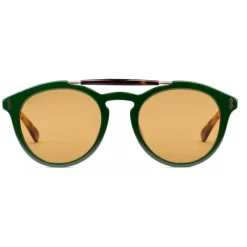 Gucci Eyewear Sunglasses & Eyewear-Gucci - Round Acetate Sunglasses - Green Turtle Acetate - - Avvenice
