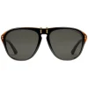 Gucci Eyewear Sunglasses & Eyewear-Gucci - Round Acetate Sunglasses - Light and Black Turtle Acetate with Flip Up Detail - - Avvenice