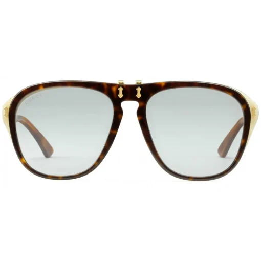 Gucci Eyewear Sunglasses & Eyewear-Gucci - Round Frame Acetate Glasses - Dark Tortoiseshell - - Avvenice
