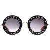 Gucci Eyewear Sunglasses & Eyewear-Gucci - Round Frame Acetate Sunglasses - Black Gold - L'Aveugle Par Amour - - Avvenice