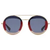 Gucci Eyewear Sunglasses & Eyewear-Gucci - Round Frame Metal Sunglasses - Sylvie Web - - Avvenice