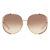 Gucci Eyewear Sunglasses & Eyewear-Gucci - Round Metal Sunglasses - Gold Brown - - Avvenice