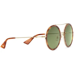 Gucci Eyewear Sunglasses & Eyewear-Gucci - Round-Frame Metal Sunglasses - Purple Enamle - - Avvenice