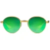 Gucci Eyewear Sunglasses & Eyewear-Gucci - Round-Frame Sunglasses - Gold Green - - Avvenice