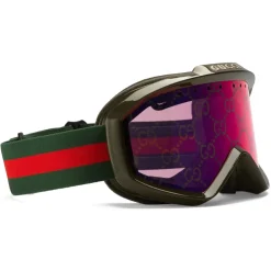 Gucci Eyewear Ski Googles-Gucci - Ski Goggles - Green Red - - Avvenice
