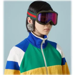 Gucci Eyewear Ski Googles-Gucci - Ski Goggles - Green Red - - Avvenice