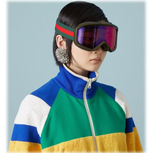 Gucci Eyewear Ski Googles-Gucci - Ski Goggles - Green Red - - Avvenice