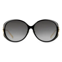Gucci Eyewear Sunglasses & Eyewear-Gucci - Specialized Fit Round-Frame Injected Sunglasses - Black - - Avvenice