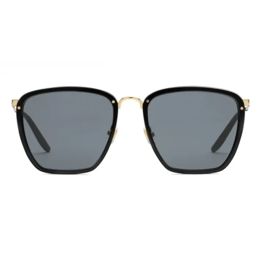 Gucci Eyewear Sunglasses & Eyewear-Gucci - Square Acetate and Metal Sunglasses - Black Gold - - Avvenice