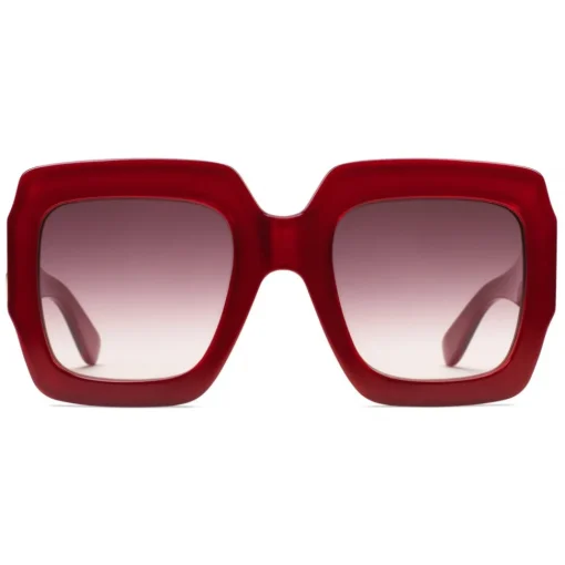 Gucci Eyewear Sunglasses & Eyewear-Gucci - Square Acetate Sunglasses - Red - - Avvenice