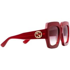 Gucci Eyewear Sunglasses & Eyewear-Gucci - Square Acetate Sunglasses - Red - - Avvenice