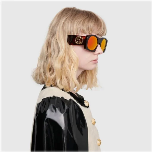 Gucci Eyewear Sunglasses & Eyewear-Gucci - Square Acetate Sunglasses - Turtle Twill - - Avvenice