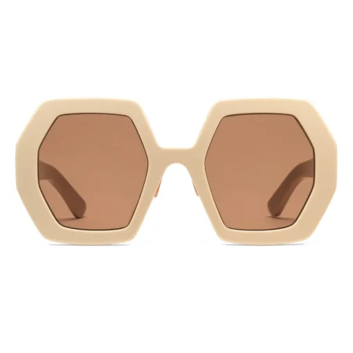 Gucci Eyewear Sunglasses & Eyewear-Gucci - Square Acetate Sunglasses - Ivory Brown - - Avvenice