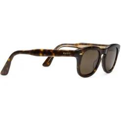 Gucci Eyewear Sunglasses & Eyewear-Gucci - Square Acetate Sunglasses - Turtle Acetate - - Avvenice