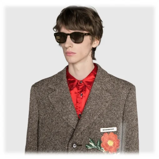 Gucci Eyewear Sunglasses & Eyewear-Gucci - Square Acetate Sunglasses - Turtle Acetate - - Avvenice