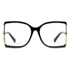 Gucci Eyewear Sunglasses & Eyewear-Gucci - Square Frame Acetate and Metal Sunglasses - Black Gold - - Avvenice