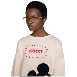 Gucci Eyewear Sunglasses & Eyewear-Gucci - Square Metal Sunglasses - Silver Light Pink - - Avvenice