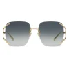 Gucci Eyewear Sunglasses & Eyewear-Gucci - Square Metal Sunglasses - Grey - - Avvenice