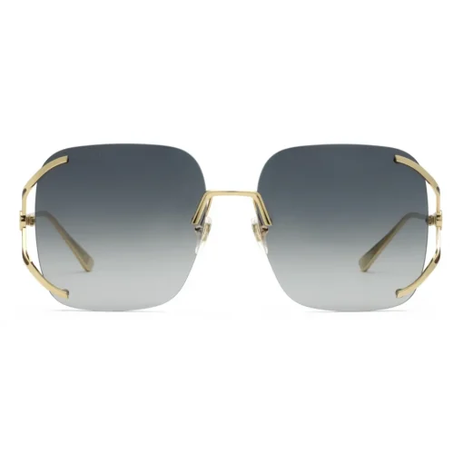 Gucci Eyewear Sunglasses & Eyewear-Gucci - Square Metal Sunglasses - Grey - - Avvenice