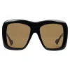 Gucci Eyewear Sunglasses & Eyewear-Gucci - Square Oversize Sunglasses - Glossy Black - - Avvenice