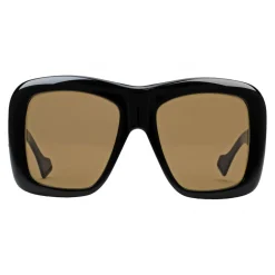 Gucci Eyewear Sunglasses & Eyewear-Gucci - Square Oversize Sunglasses - Glossy Black - - Avvenice