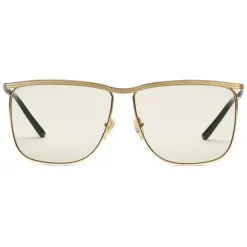 Gucci Eyewear Sunglasses & Eyewear-Gucci - Square-Frame Sunglasses - Gold - - Avvenice