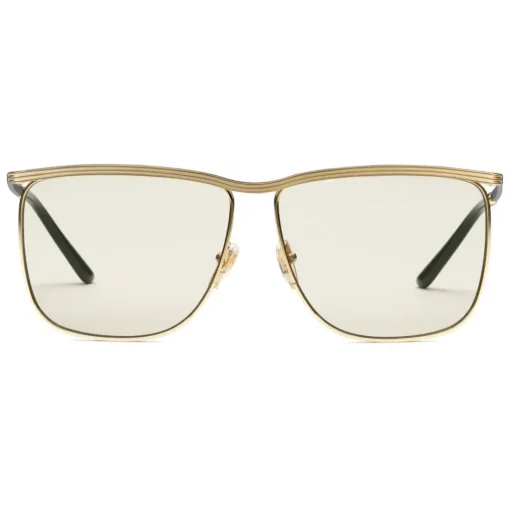Gucci Eyewear Sunglasses & Eyewear-Gucci - Square-Frame Sunglasses - Gold - - Avvenice