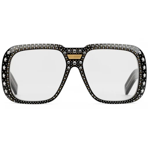 Gucci Eyewear Sunglasses & Eyewear-Gucci - Sunglasses Gucci-Dapper Dan - Black with Crystals - - Avvenice