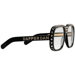 Gucci Eyewear Sunglasses & Eyewear-Gucci - Sunglasses Gucci-Dapper Dan - Black with Crystals - - Avvenice