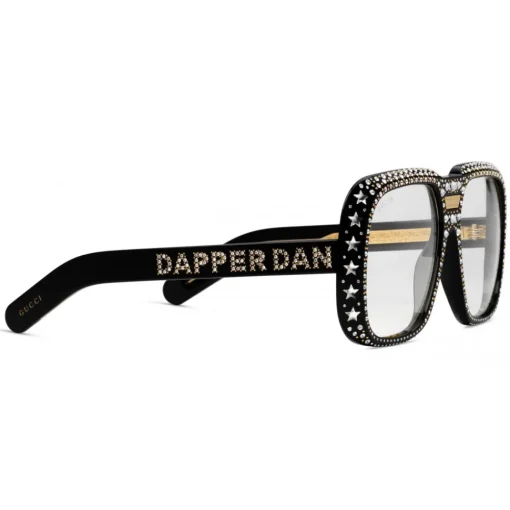 Gucci Eyewear Sunglasses & Eyewear-Gucci - Sunglasses Gucci-Dapper Dan - Black with Crystals - - Avvenice