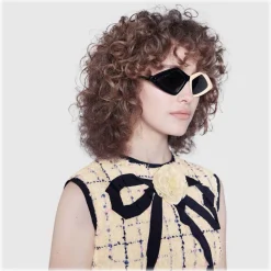 Gucci Eyewear Sunglasses & Eyewear-Gucci - Sunglasses with Diamond Frame - Bicolor - - Avvenice