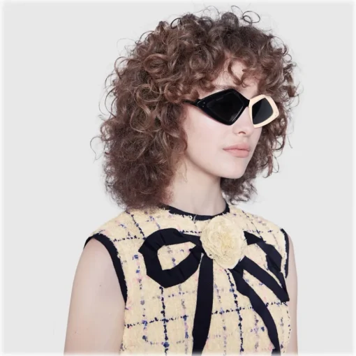 Gucci Eyewear Sunglasses & Eyewear-Gucci - Sunglasses with Diamond Frame - Bicolor - - Avvenice