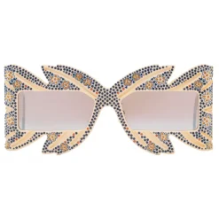 Gucci Eyewear Sunglasses & Eyewear-Gucci - Sunglasses with Mask with Swarovski Crystals Limited Edition - Rétro Details - - Avvenice