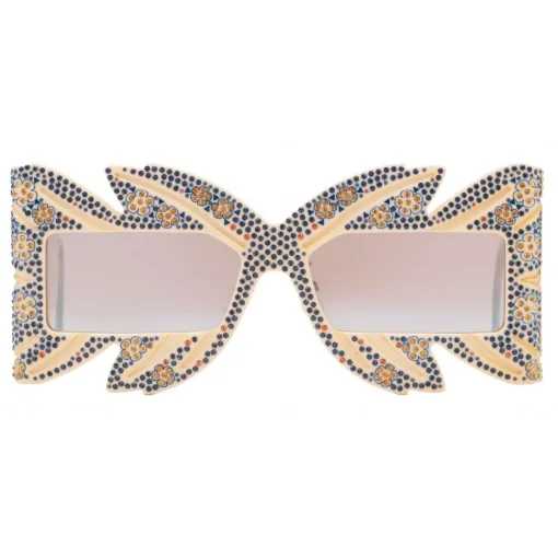 Gucci Eyewear Sunglasses & Eyewear-Gucci - Sunglasses with Mask with Swarovski Crystals Limited Edition - Rétro Details - - Avvenice
