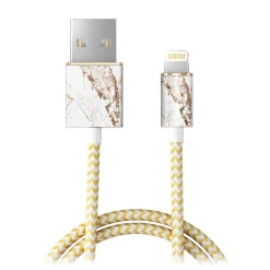 iDeal of Sweden Accessories-- Fashion Cable - Carrara Gold - iPhone - Apple - Lightning MFI Certified by Apple - New Fashion Collection - Avvenice