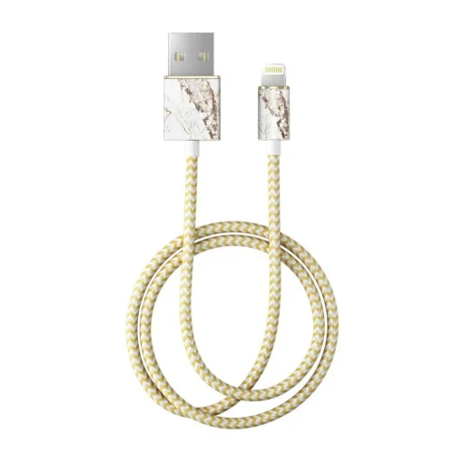 iDeal of Sweden Accessories-- Fashion Cable - Carrara Gold - iPhone - Apple - Lightning MFI Certified by Apple - New Fashion Collection - Avvenice