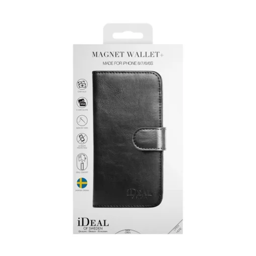 iDeal of Sweden Case-- Magnet Wallet Cover - Black - iPhone 8 / 7 / 6 / 6s Plus - iPhone Case - New Fashion Collection - Avvenice