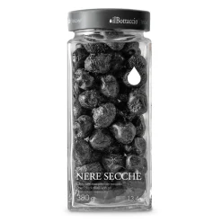 Il Bottaccio Preserved Foods-- Dried Black Olives - Italian - High Quality - 380 gr - Avvenice
