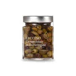 Il Bottaccio Preserved Foods-- Pitted Black Leccino Olives in Tuscan Extra Virgin Olive Oil - Olives - Italian - High Quality - 280 g - Avvenice