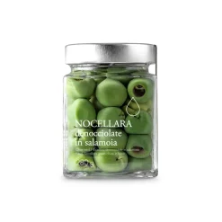 Il Bottaccio Preserved Foods-- Pitted Nocellara Green Olives in Brine - Italian - High Quality - 280 gr - Avvenice