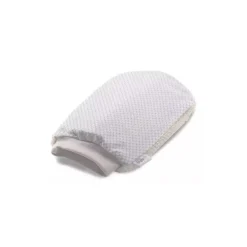 Isha Cosmetics Accessories|Natural Cosmetics-- Exfoliating Glove in White Silver Thread Cotton - Organic - Natural - Vegetable Exclusive Soap - Avvenice
