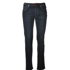 Jacob Coh\u00ebn Trousers-Jacob Cohën - 5 Pockets Jeans Slim Fit - Dark Denim - Trousers - Made in Italy - Luxury Exclusive Collection - Avvenice