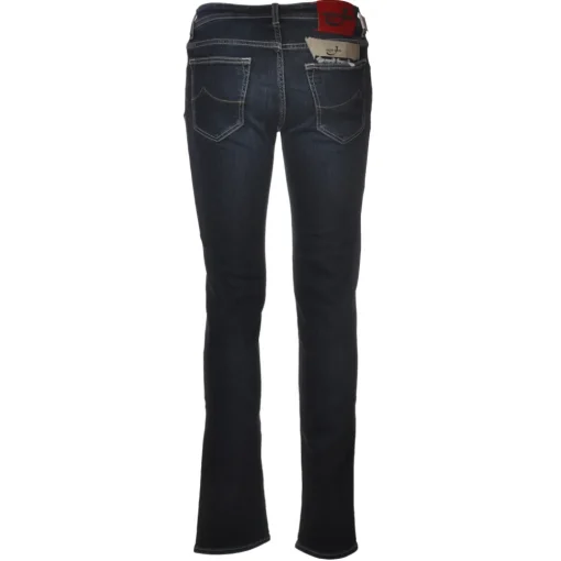 Jacob Coh\u00ebn Trousers-Jacob Cohën - 5 Pockets Jeans Slim Fit - Dark Denim - Trousers - Made in Italy - Luxury Exclusive Collection - Avvenice