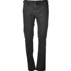 Jacob Coh\u00ebn Trousers-Jacob Cohën - Chinos trousers Slim Fit - Black - Trousers - Made in Italy - Luxury Exclusive Collection - Avvenice