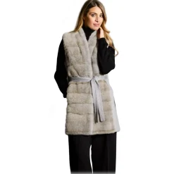 Jade Montenapoleone Jackets-- Barbara Cashmere Vest with Mink - Fur Coat - Luxury Exclusive Collection - Avvenice