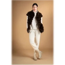 Jade Montenapoleone Jackets-- Jasmine Vest - Fur Coat - Luxury Exclusive Collection - Avvenice