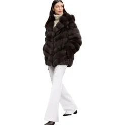 Jade Montenapoleone Jackets-- Megan Sable Fur - Fur Coat - Luxury Exclusive Collection - Avvenice