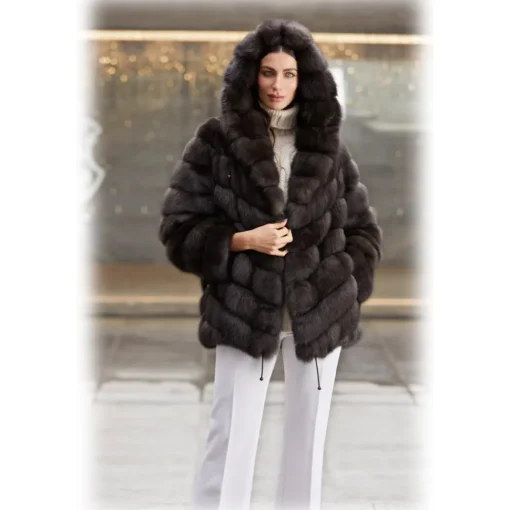 Jade Montenapoleone Jackets-- Megan Sable Fur - Fur Coat - Luxury Exclusive Collection - Avvenice