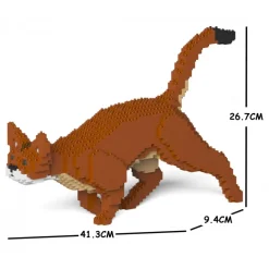 Jekca Games-- Abyssinian Cat 03S - Lego - Sculpture - Construction - 4D - Brick Animals - Toys - Avvenice